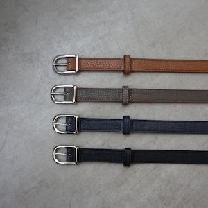 Marbling Leather belt【silver】