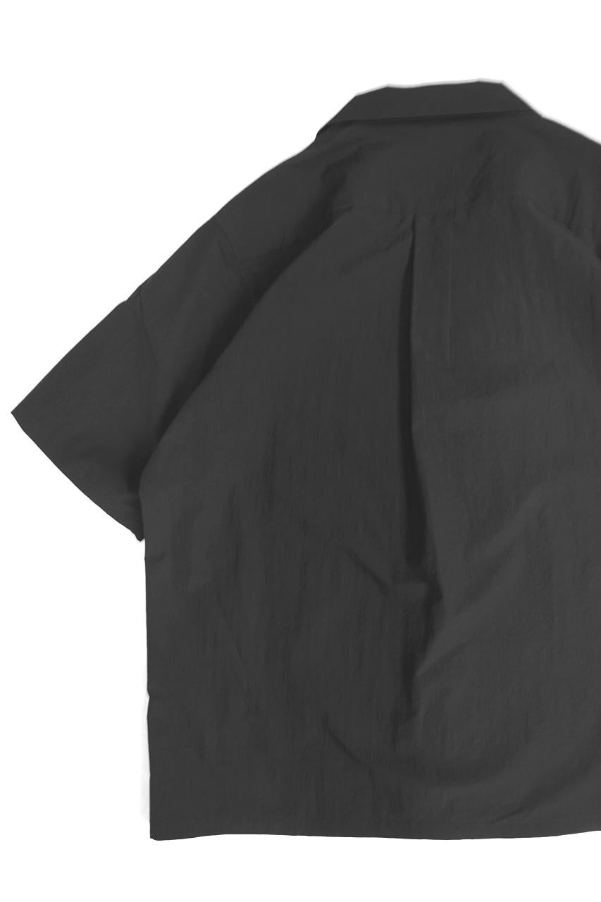 Paper Like Open Collar S/S Shirt