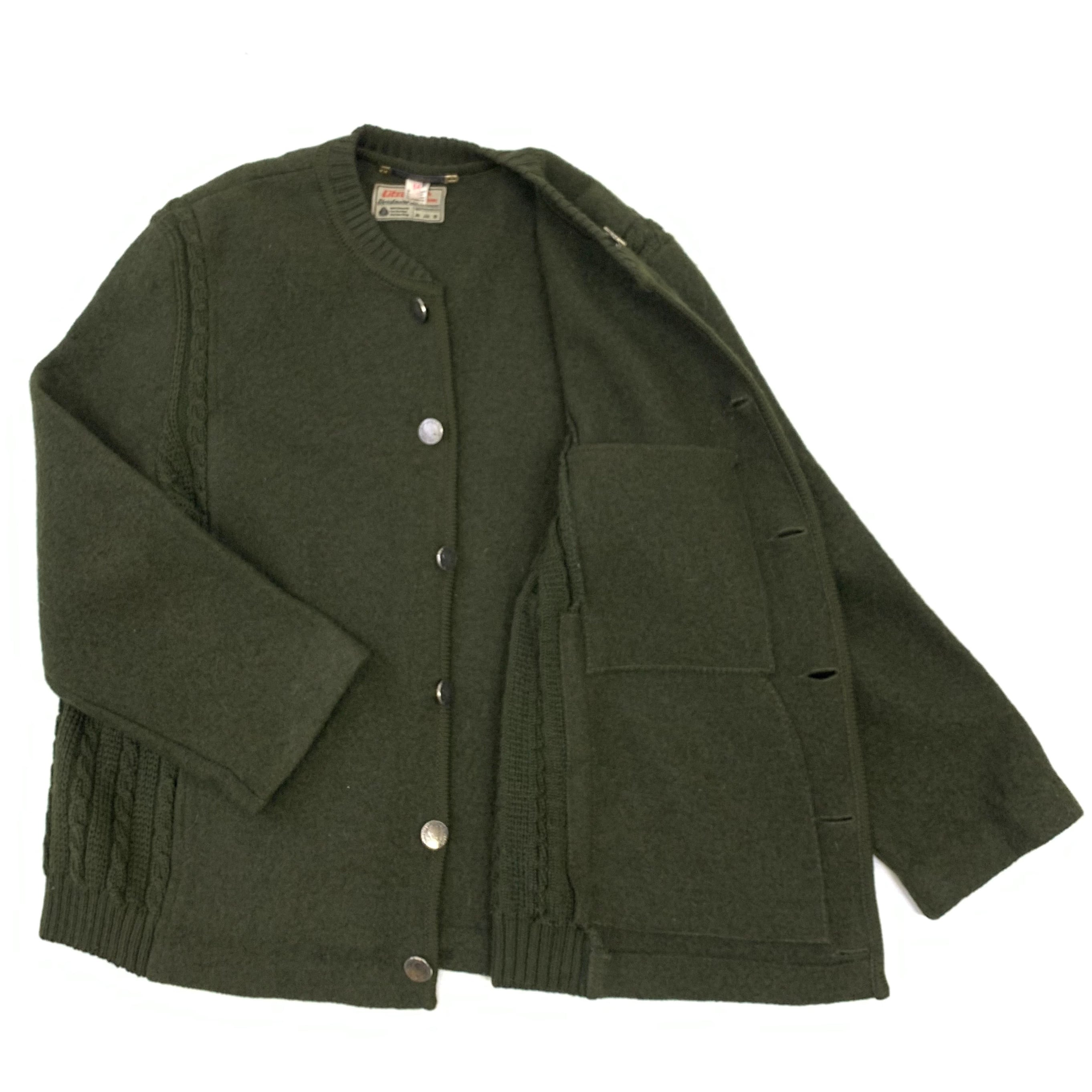 1970's boiled wool Tyrolean jacket made in W.Germany モスグリーン