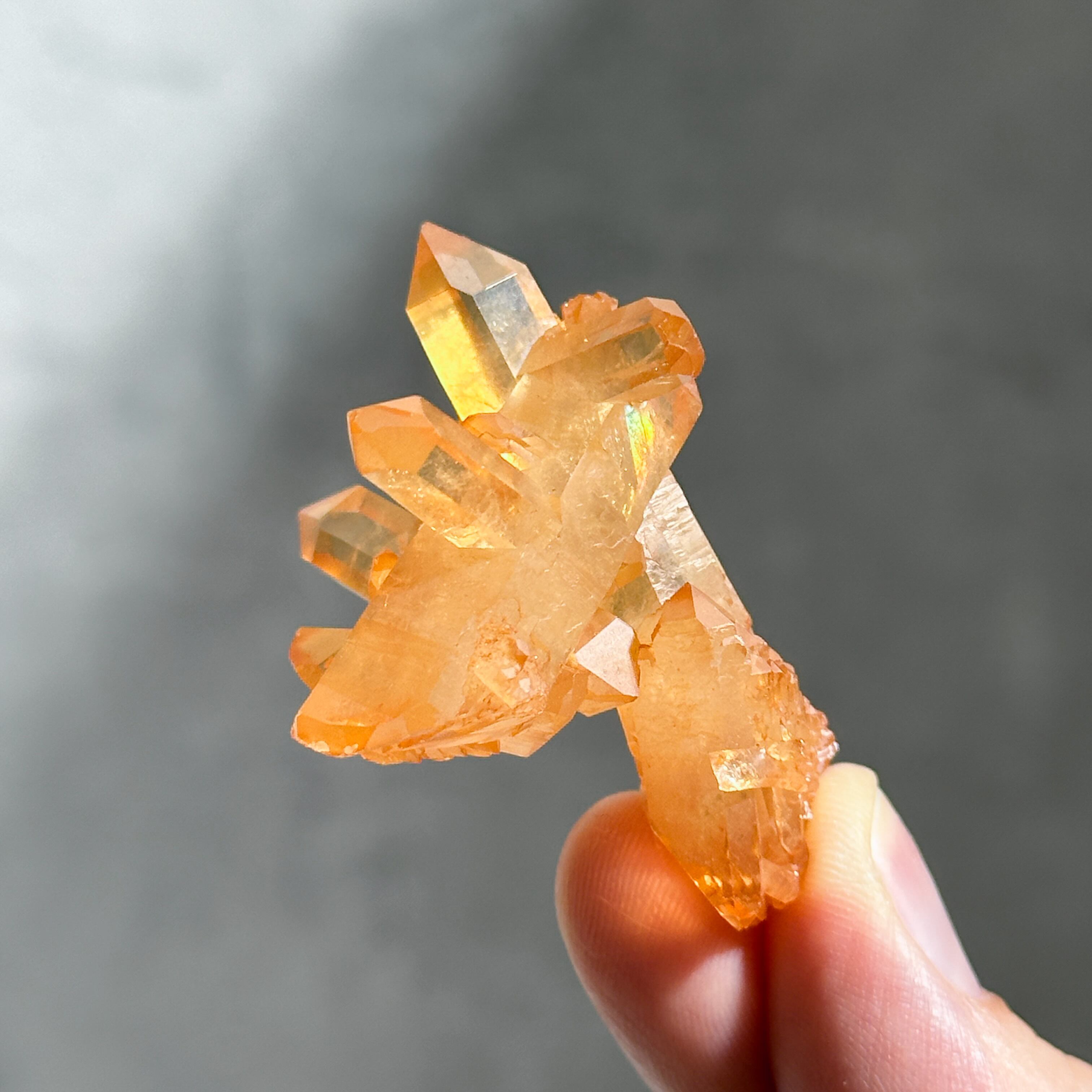 ミナスジェライス産タンジェリンクォーツ クラスター03◇ Tangerine