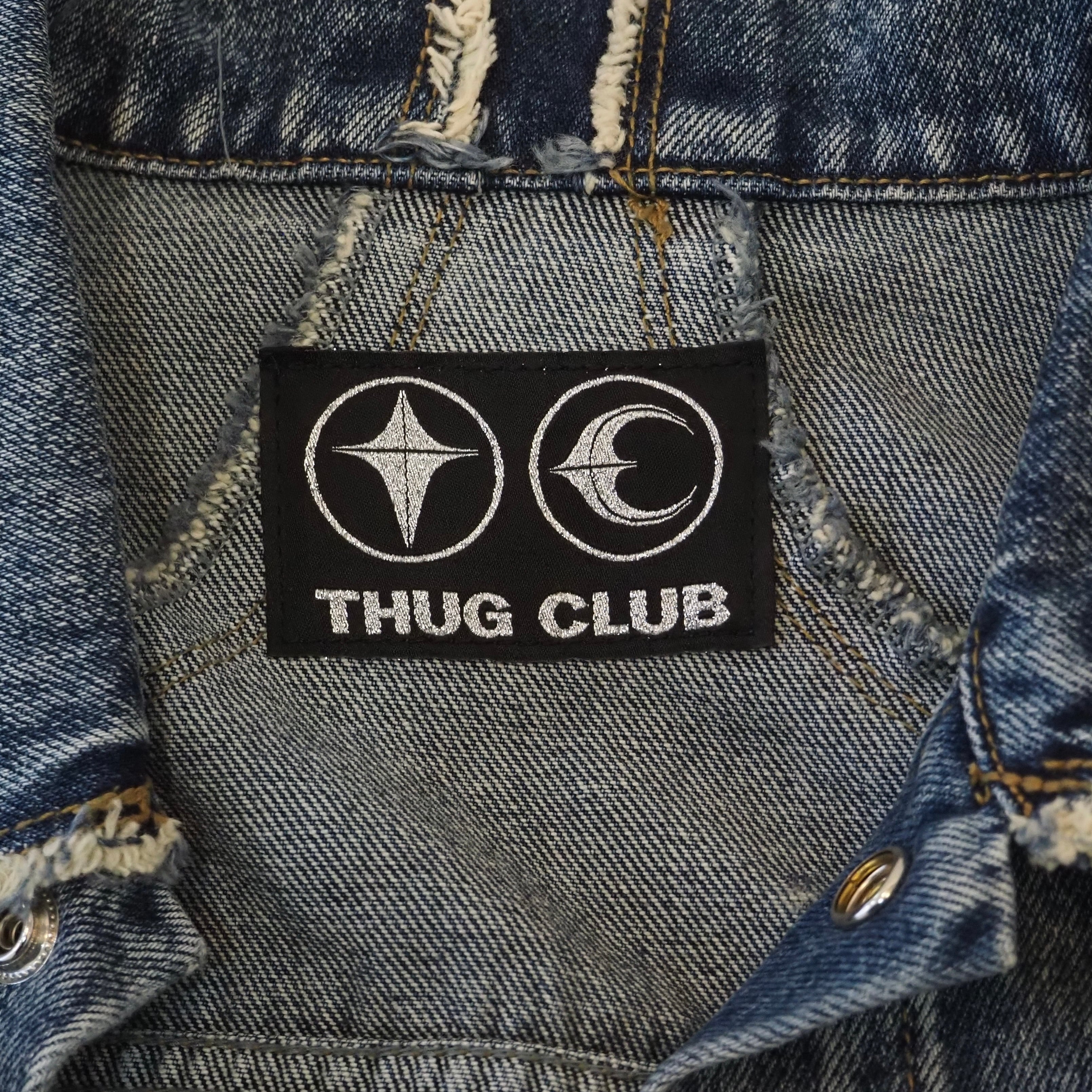 THUG CLUB トライバルデニムジャケット インディゴ コットン