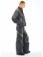54A0 Asymmetric Deconstructed High Neck Jacket