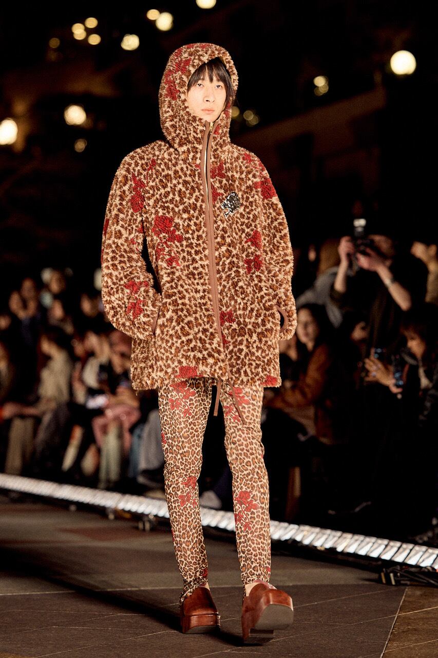 FUMIE=TANAKA フミエタナカ LEOPARD BOA FOOD F25A04（BROWN