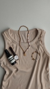 『朝焼けの予感』coin pearl necklace ※8月限定color
