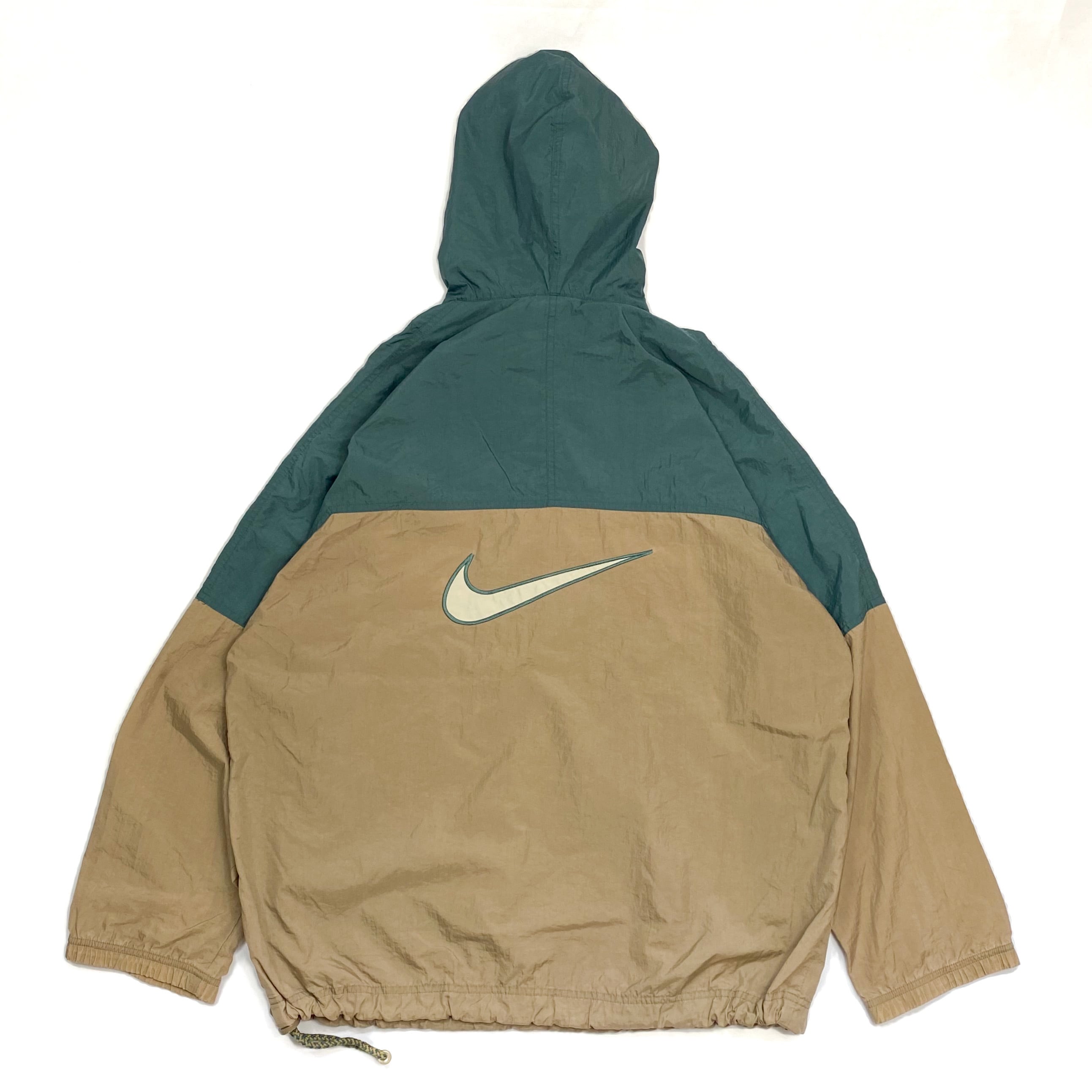 90s NIKE 白タグ Half Zip Nylon Pullover