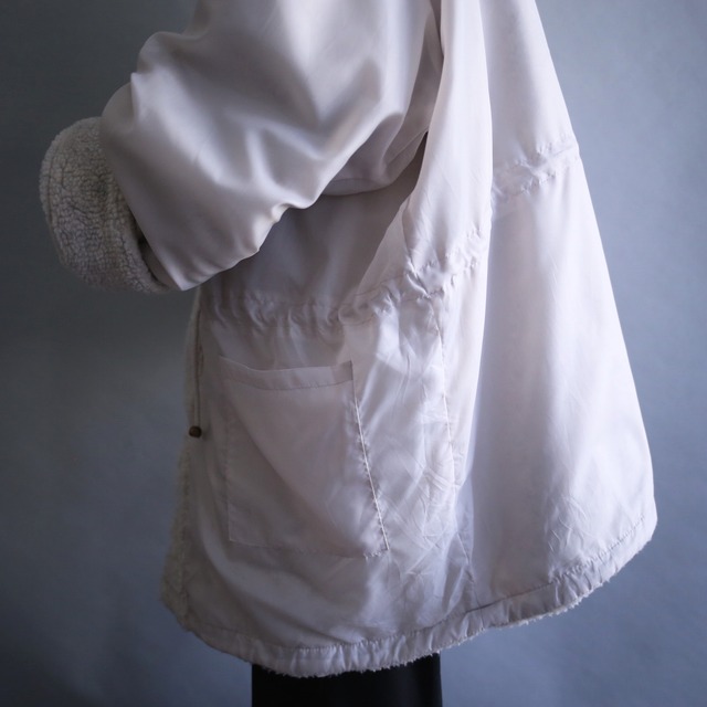 "reversible" boa fleece × shakashaka XX over silhouette hoodie jacket coat