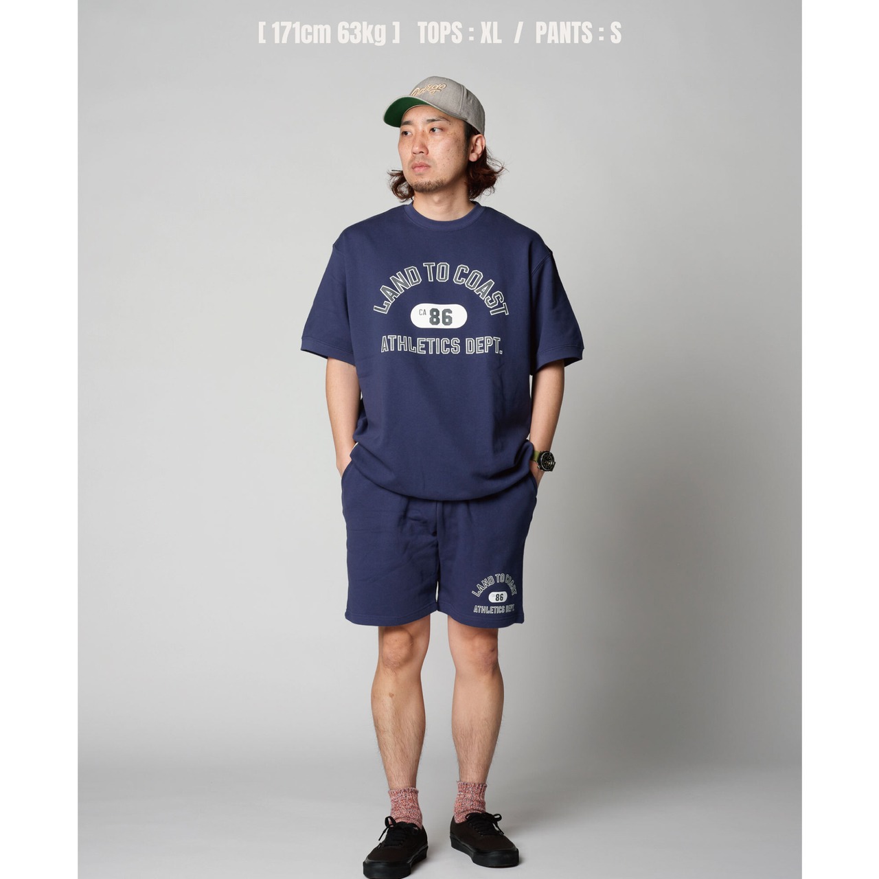 【DARGO】"L2C ATHLETICS DEPT" 8onz Half Sleeve Sweat SET UP（2color）