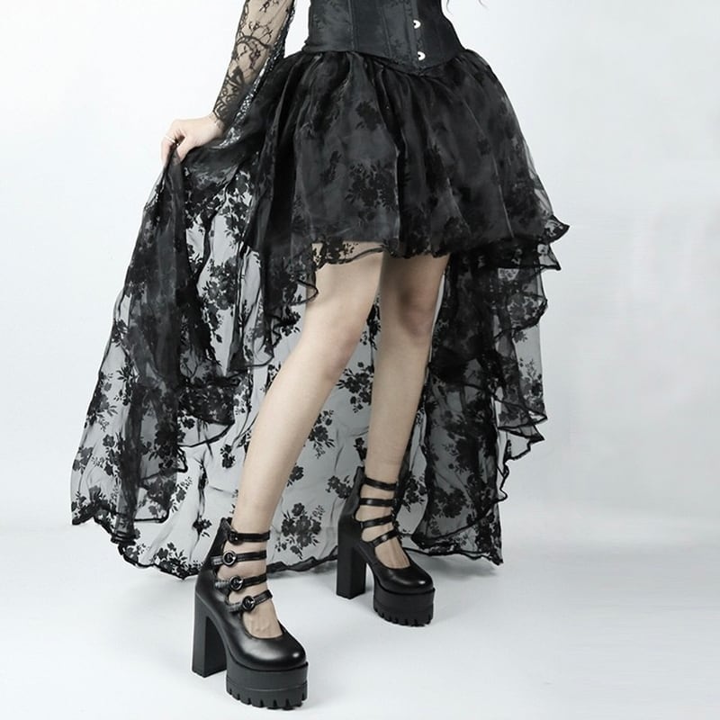 ゴスロリスカート レース 大人ゴシック Hard gothic 暗黒系