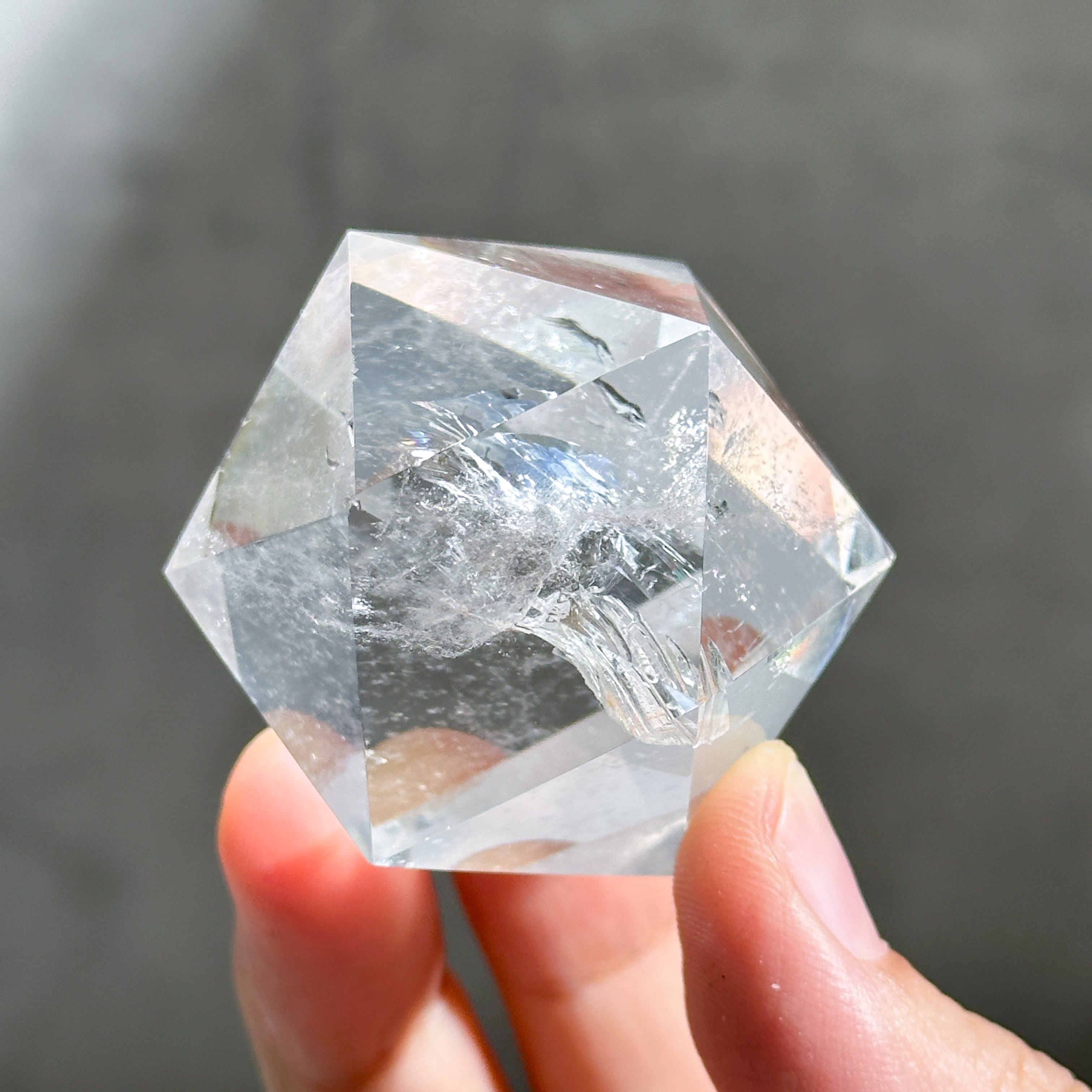 ミナスジェライス産クリアクォーツ 正二十面体75◇ Clear Quartz