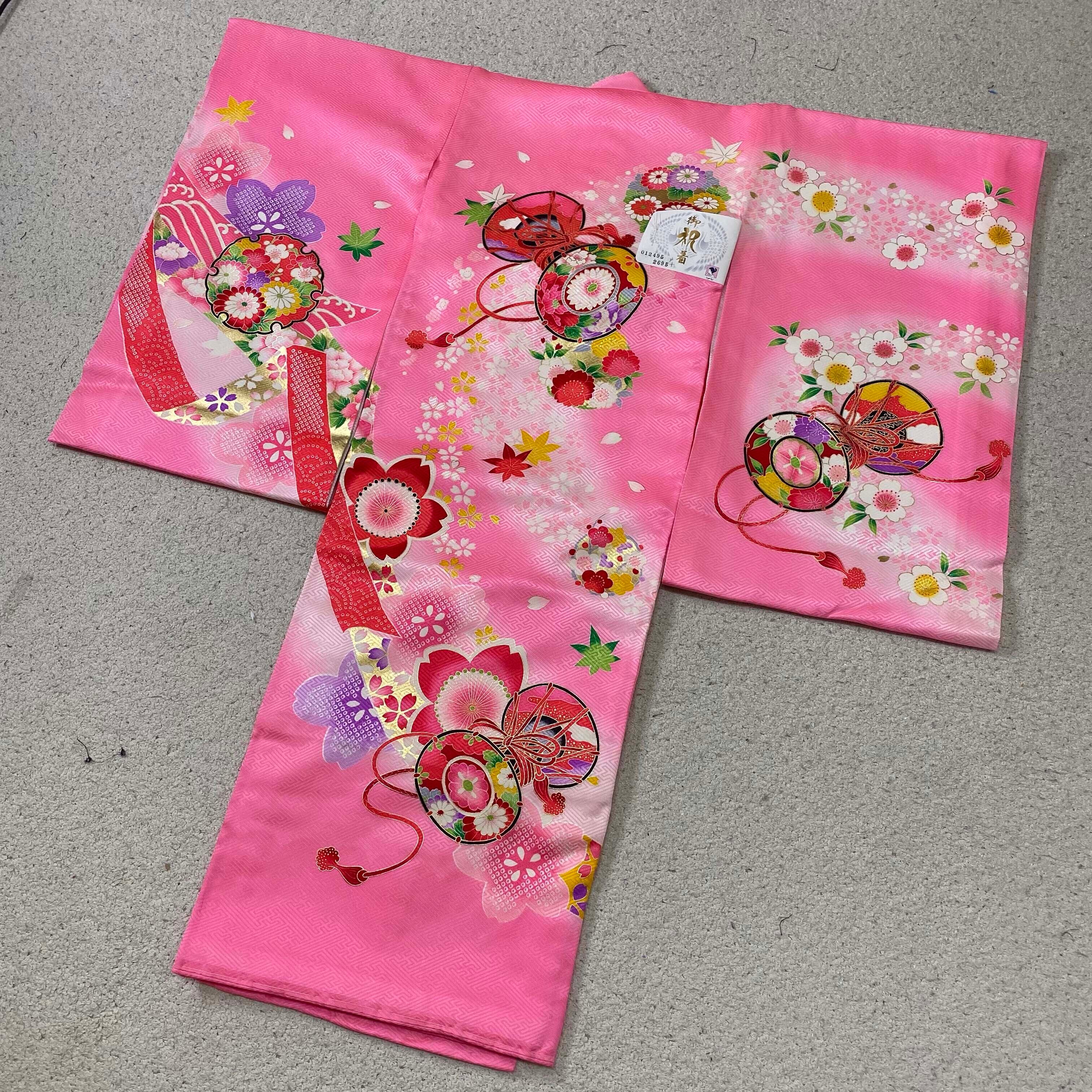 一つ身 女の子 正絹 1歳女児着物 初着 赤ちゃん 着物 71j1 一つ身 女の子 正絹 1歳女児着物 初着 赤ちゃん 着物 71j1