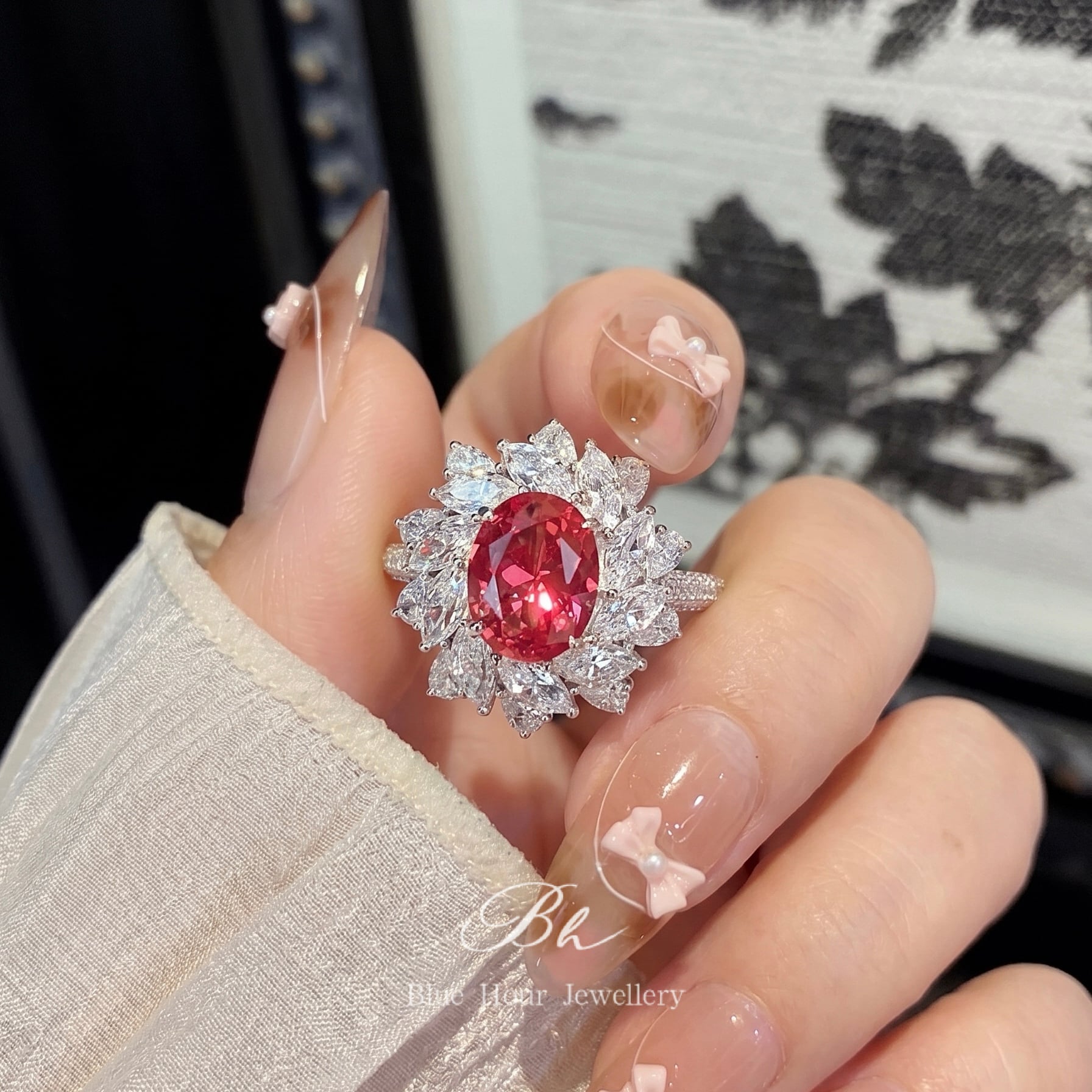 ラボグロウン 人工ロイヤルブルーサファイア 3.0ct スクエア 高炭素
