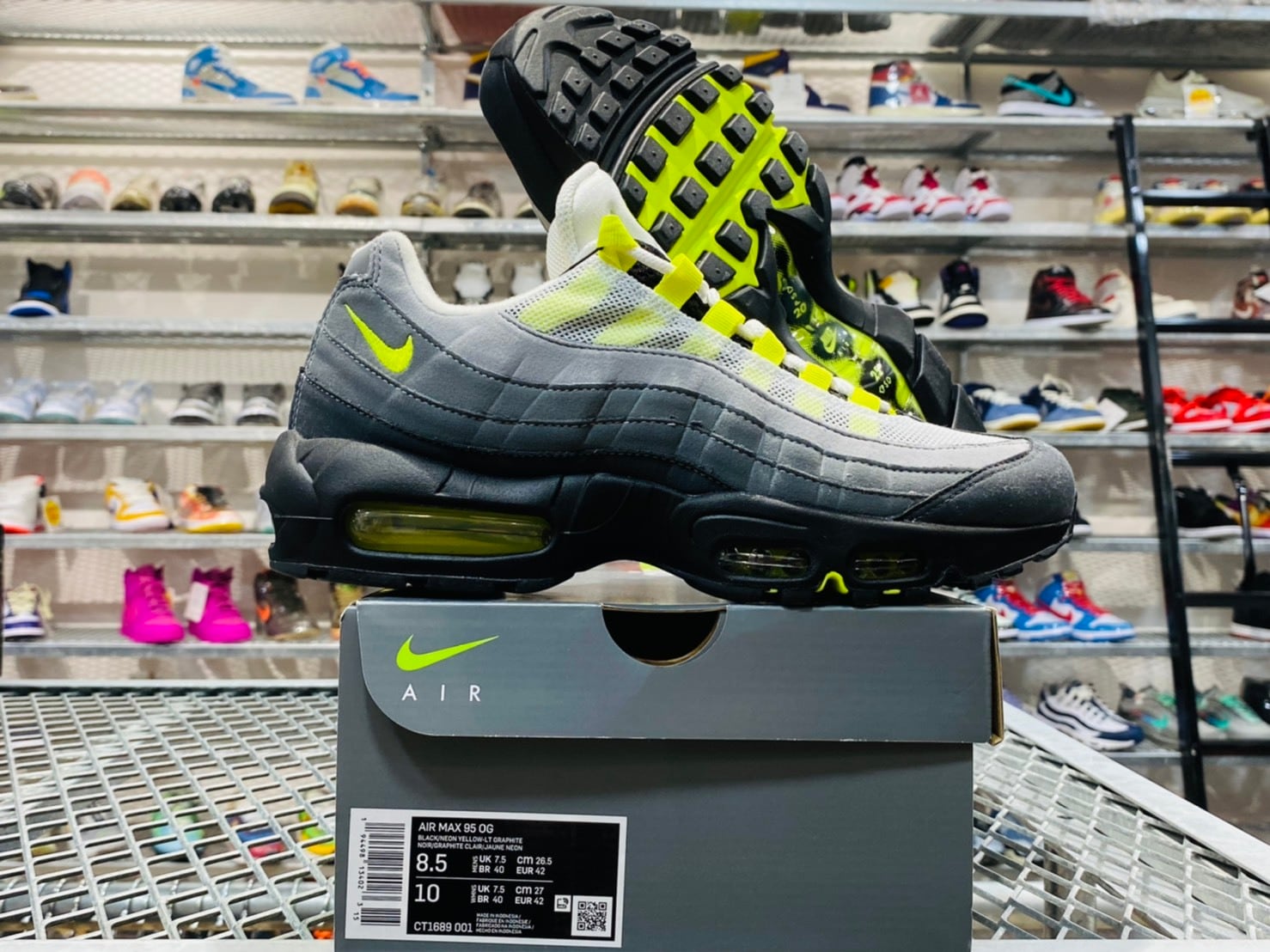 NIKE AIR MAX 95 OG NEON YELLOW 2020 26.5cm CT1689-001 240 2298