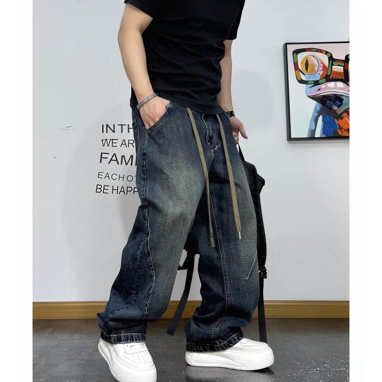 Vintage wash baggy jeans 1497 - 3
