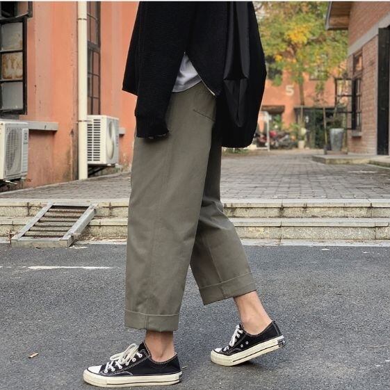 全3色 ストレートパンツ シンプル シック 大人 メンズ 無地