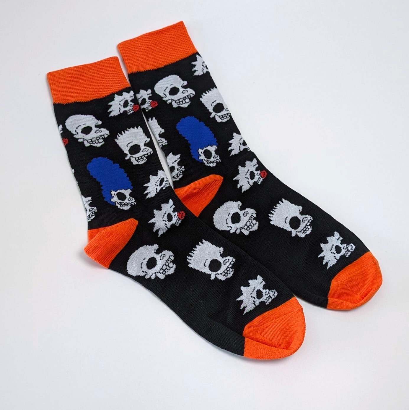 ♧【 crew socks / クルーソックス 】『 The Simpsons / シンプソンズ / Skeleton 』 靴下 / ソックス〚アメリカン雑貨 アメトイ〛