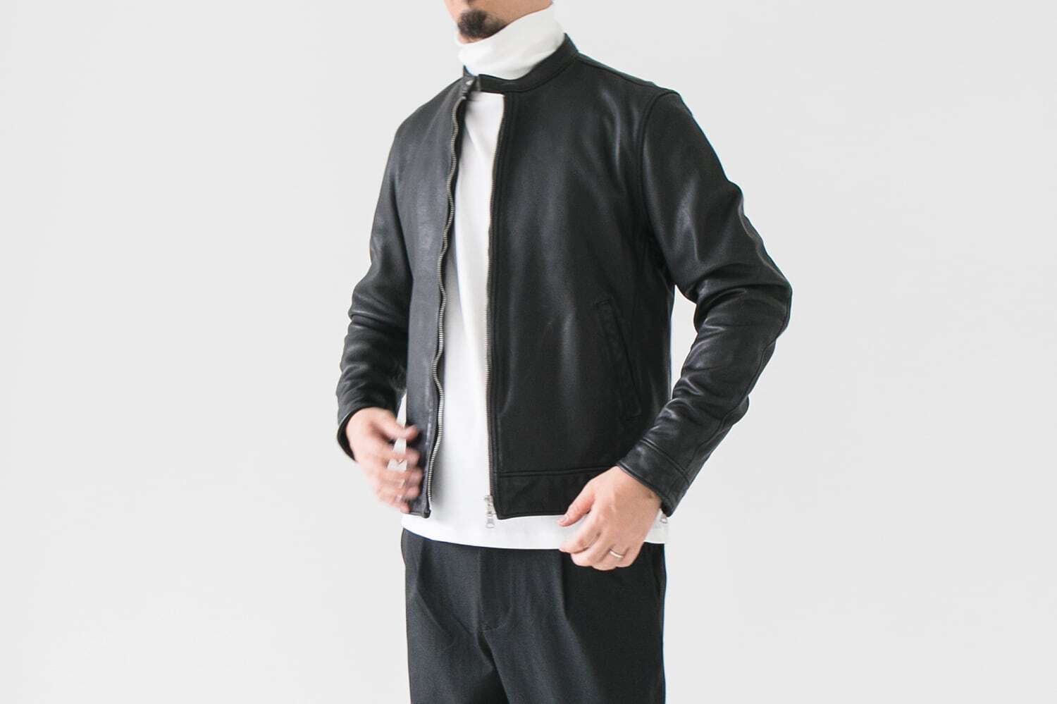 Lamb Leather Single Riders Jacket Black | 武蔵小杉のセレクト