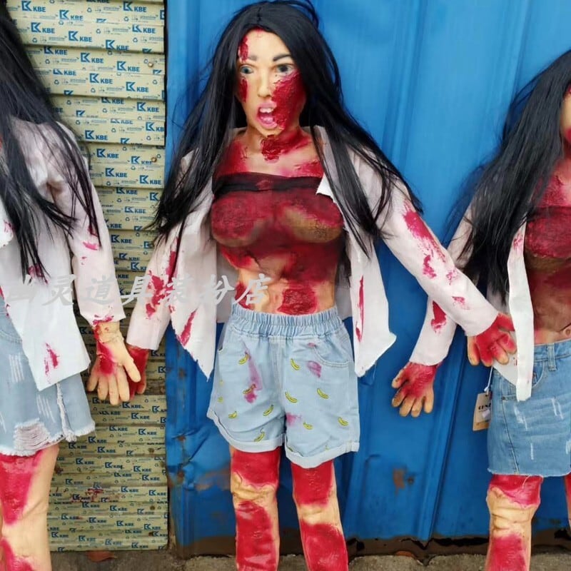 新品 死体4種類 Skull 骸骨 スカル ドクロ 髑髏 幽霊 人形 少女 おばけ 内蔵 スカルヘッド Gost 棺桶 鬼 蜘蛛 死体 絞首刑 ハンドメイド 映画小道具 塗装済み 9a Horror Prop Shop