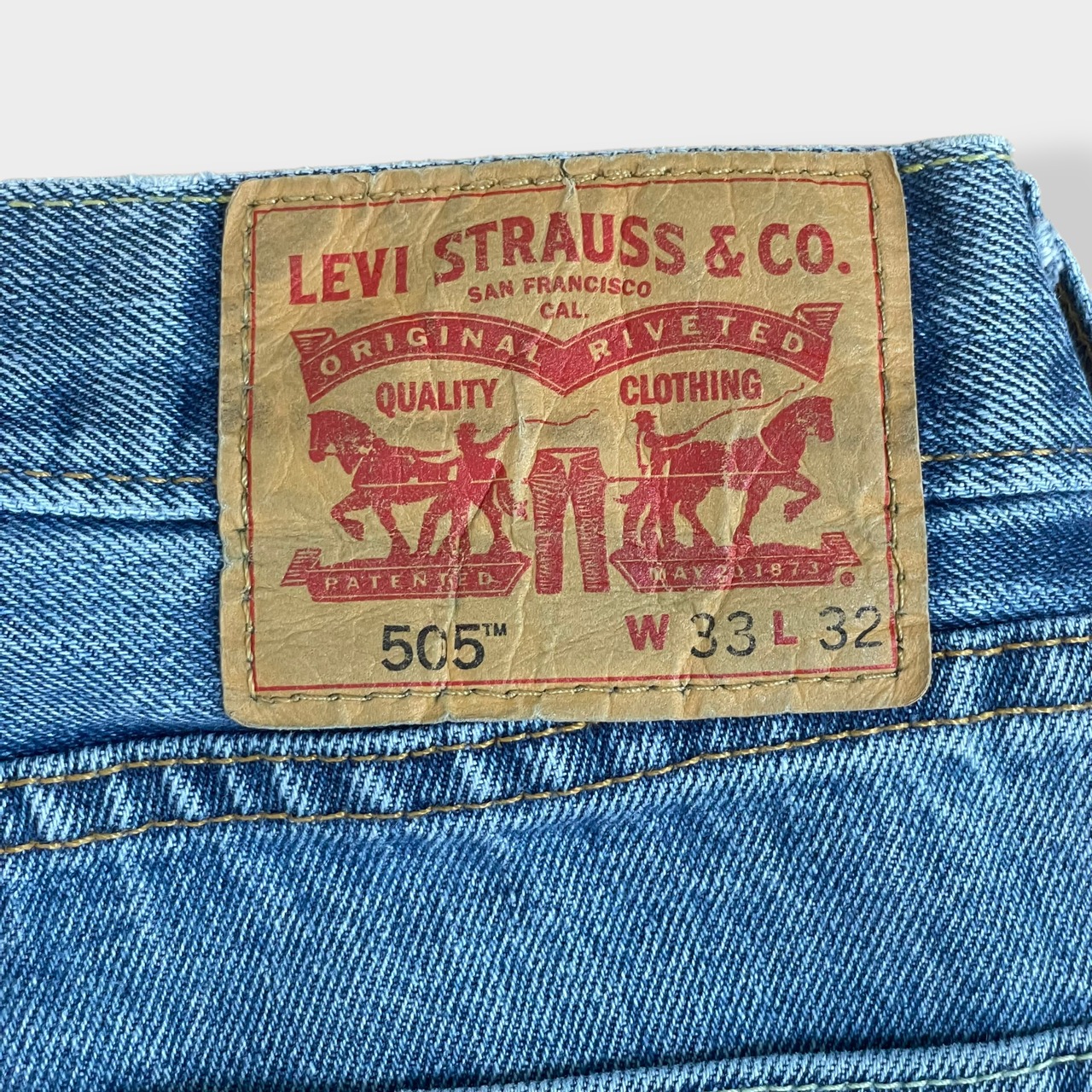【LEVI'S】505 メキシコ製 デニム ジーパン ジーンズ テーパード ジッパーフライ W33 L32 リーバイス US古着