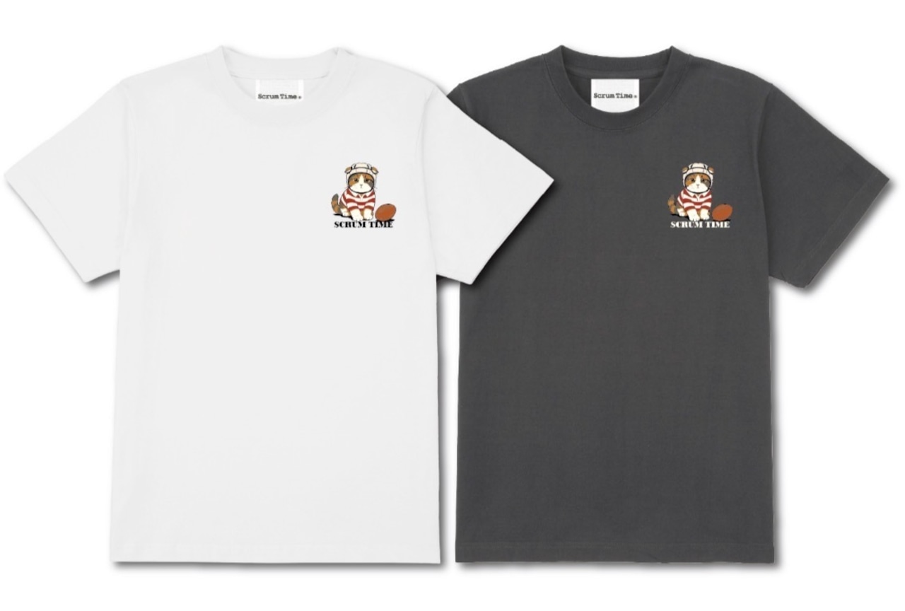RUGBY BABY CAT 刺繍Tシャツ　チャコール
