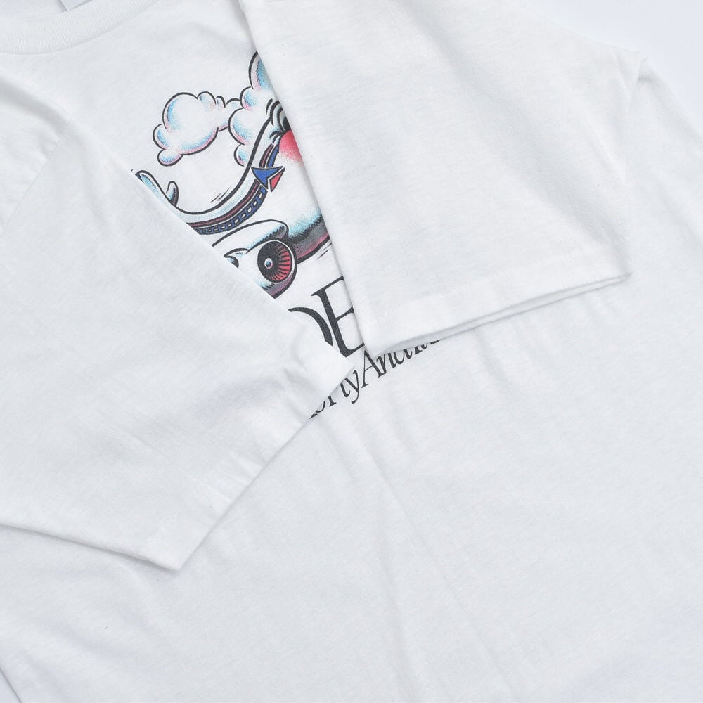 80s USA製 DELTA デルタ航空 企業Tシャツ キャラクター プリント