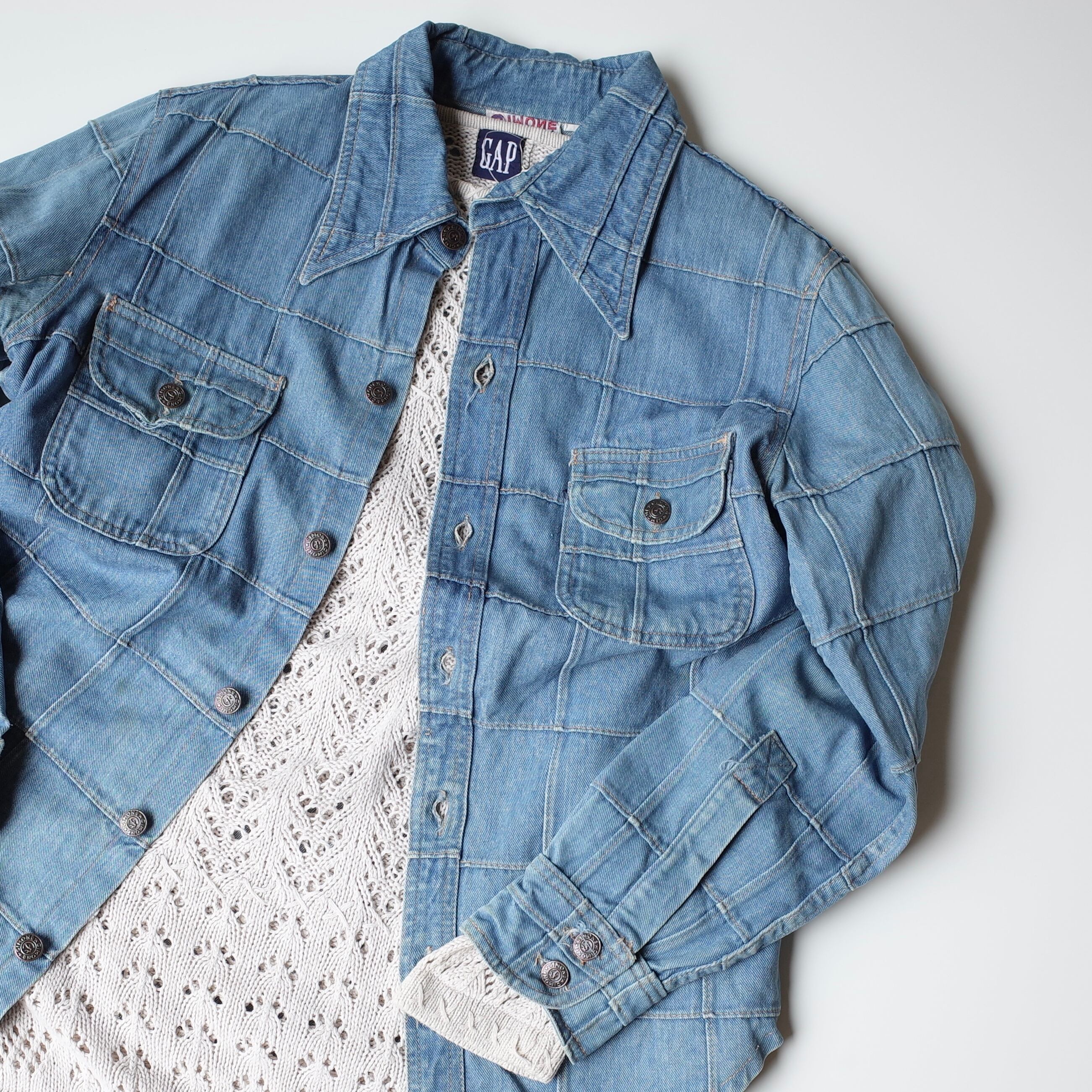 80s Switching denim shirt