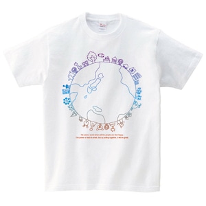 地球 Tシャツ メンズ レディース 半袖 動物 ゆったり おしゃれ トップス 白 30代 40代 ペアルック プレゼント 大きいサイズ 綿100% 160 S M L XL