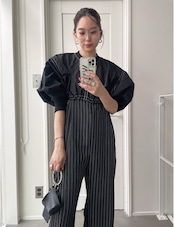 NYLON stitch cropped PO/black