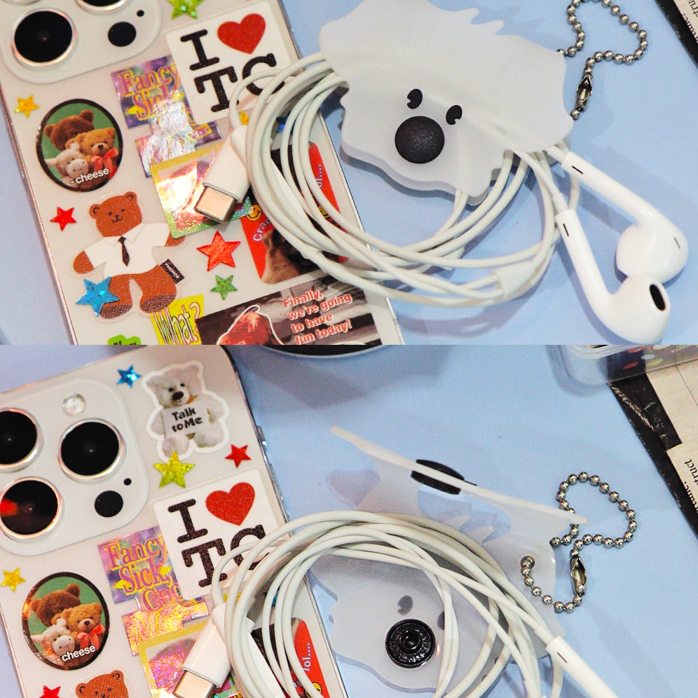 THENCE] Cable Keeper キーホルダー（White） | moim - 韓国雑貨や小物