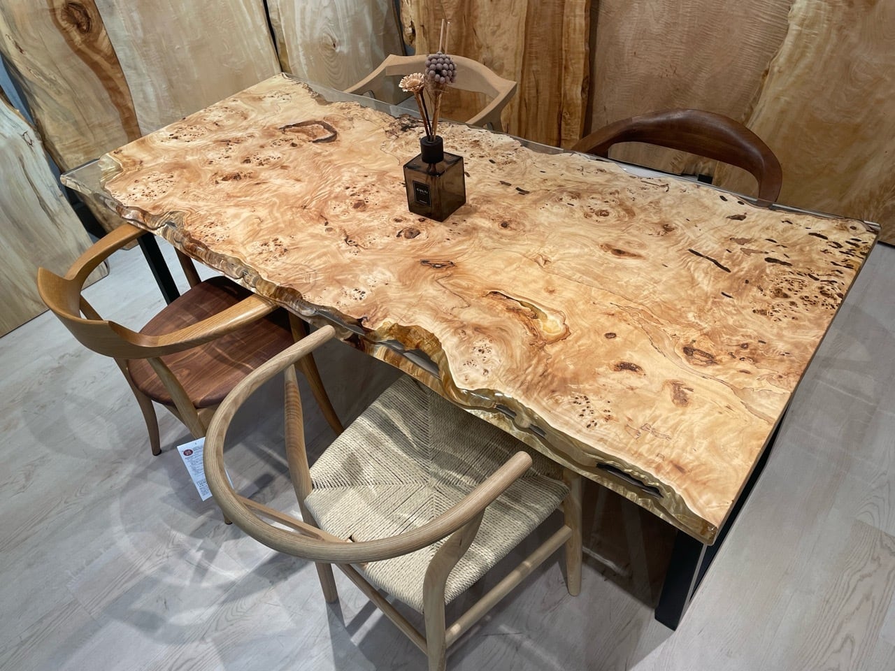 サイドテーブル ブビンガ レジン ソファテーブル リバーテーブル 雄弁 