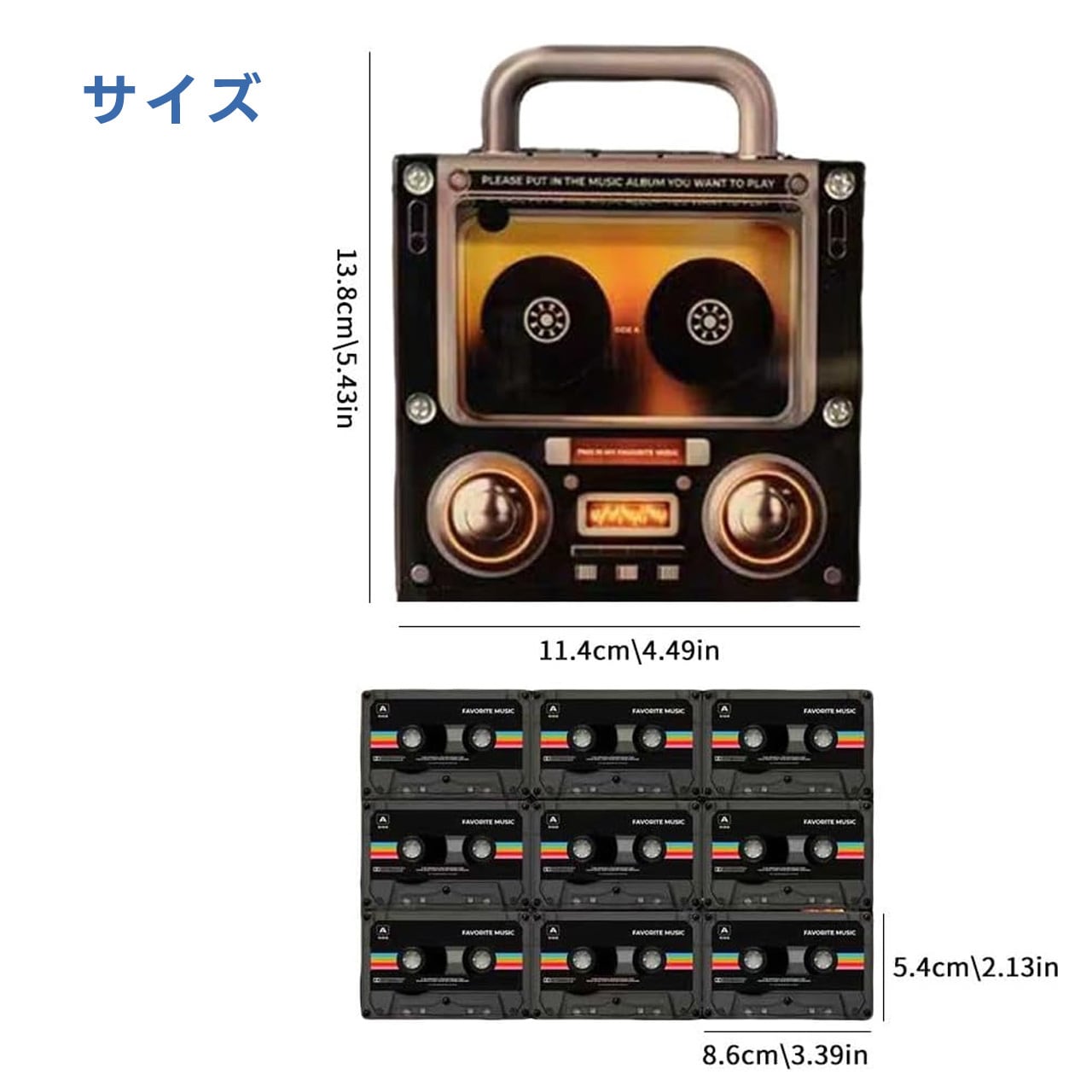 B399 NFCプレーヤー付きビニールレコード音楽冷蔵庫マグネット、128MB