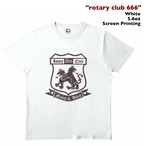 "rotary club 666" #04 -White- Crack Print