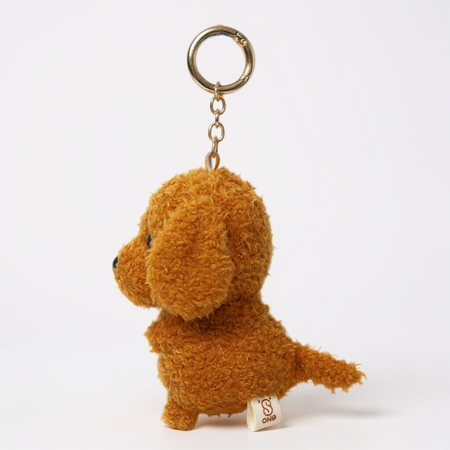 【ぬいぐるみチャーム】トイプードル ブラウン／キーリング 犬 マスコット 動物 お土産 ギフト