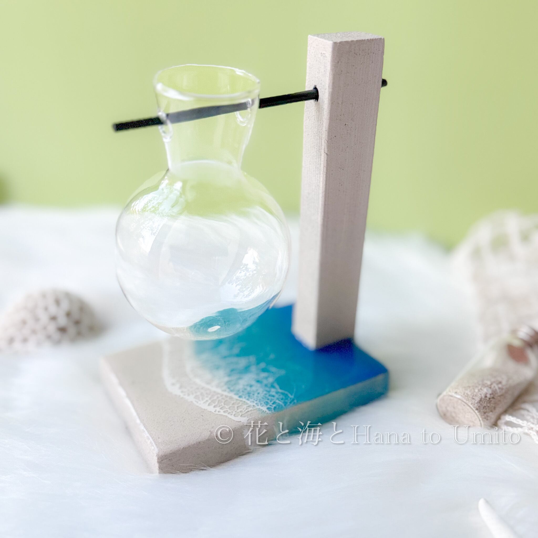 天然木＊壁掛けフック＊海レジンアート オーシャンアート | 花と海と