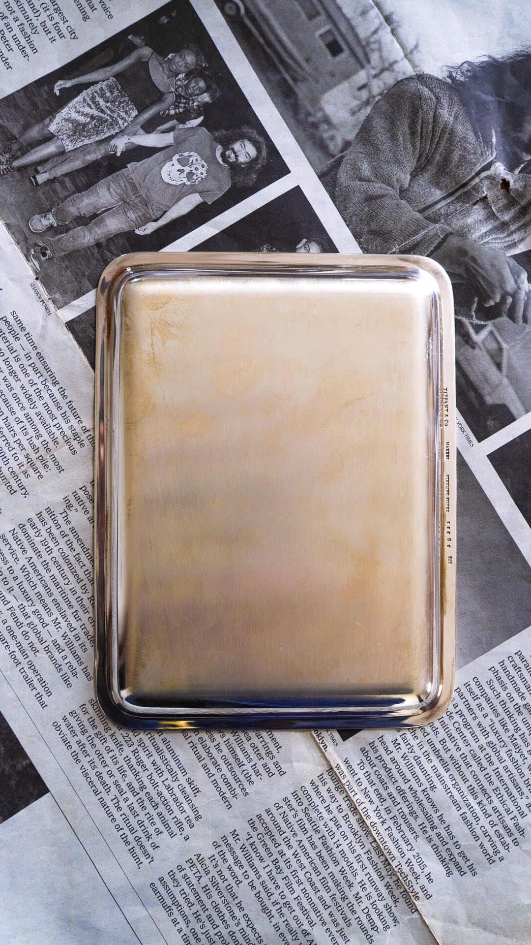 1994】TIFFANY&Co. ティファニー シルバー レクタングル トレイ《小物