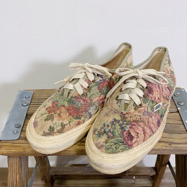 90s made in USA VANS flower gobelin sneakers【s21】 | LEMON