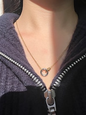 Double hoop necklace