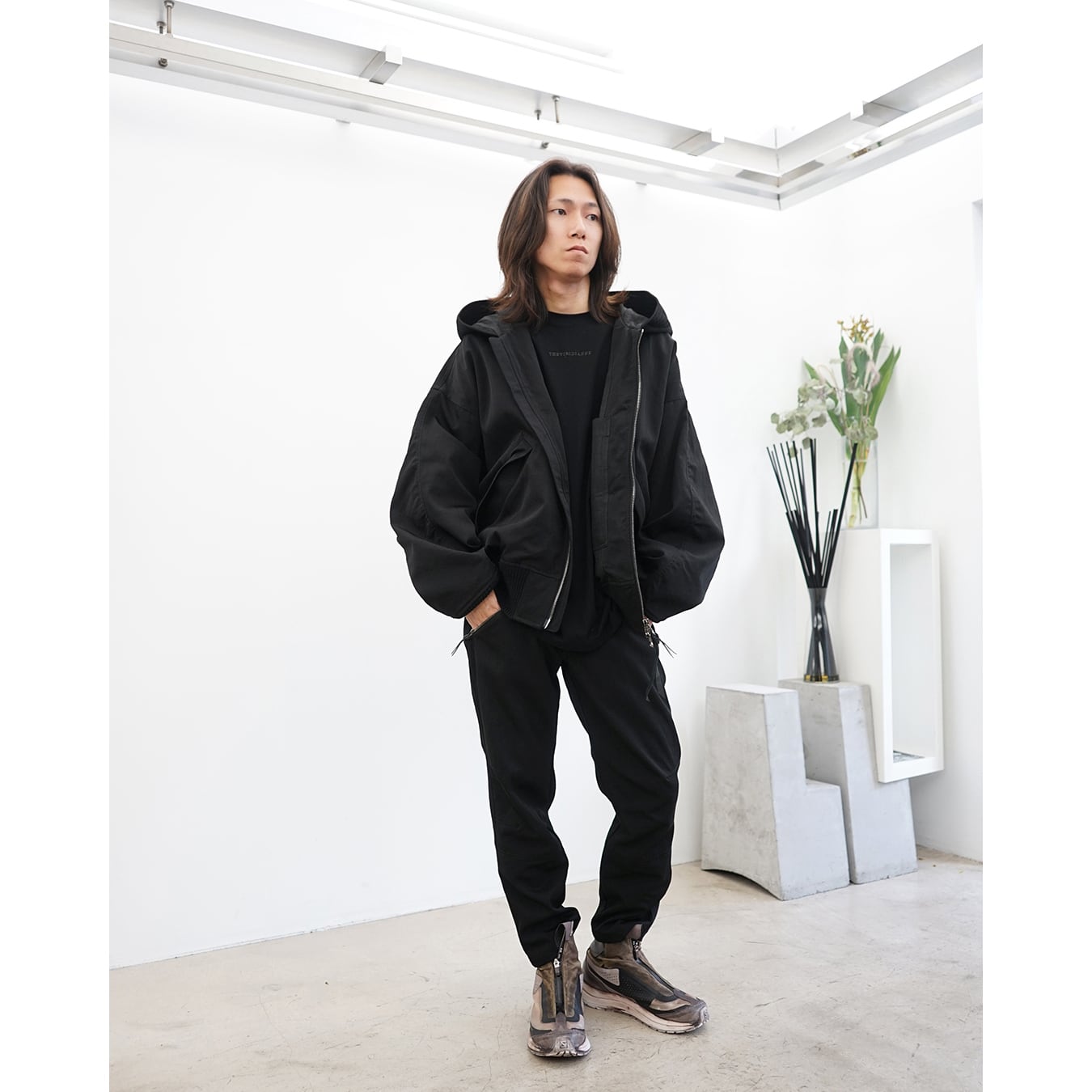 The Viridi-anne] (ザヴィリディアン) VI-3892-06 NYLON/WOOL TWILL