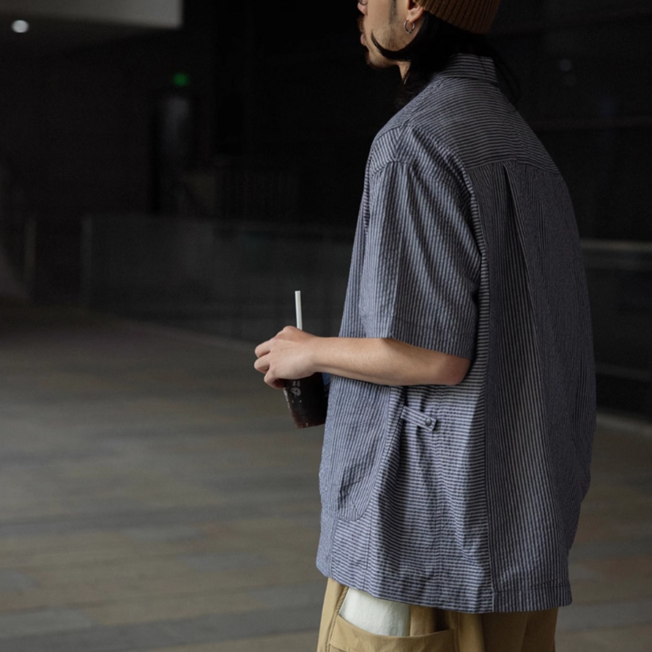 プルオーバールーズ半袖シャツ　0718