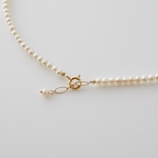 お花の翡翠とパールが上品で可愛らしい組み合わせ！flower and pearl 淡水パール×翡翠 A貨翡翠 淡水パール ネックレス  jd_ne1200_CD