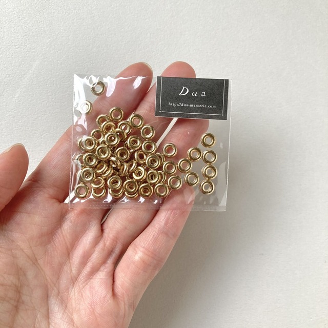 〈再入荷〉ゴールドフープビーズパックS（6mm/60p）