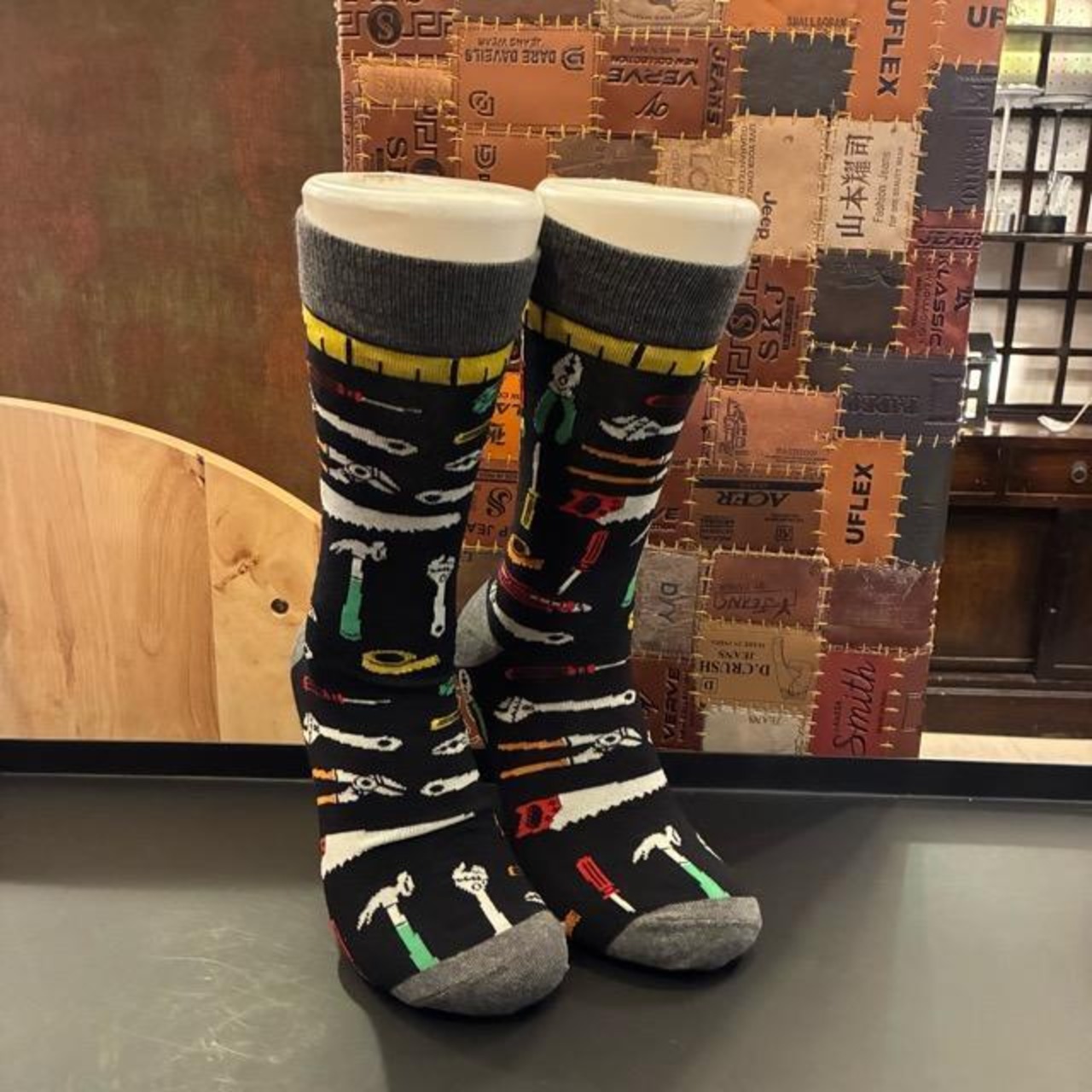 TOPANGA SOCKS Men's　Art Socks Tool　Black