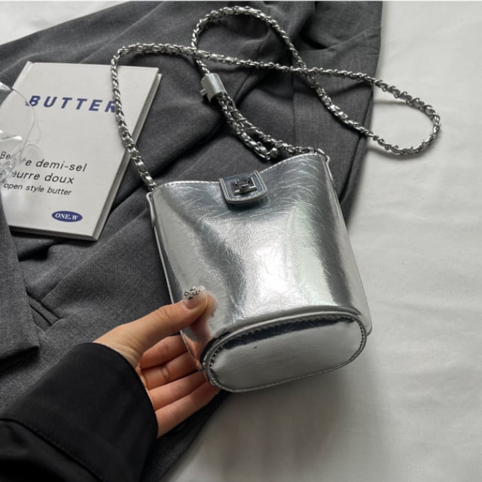 シルバー ミニ ショルダーバッグ 3412786