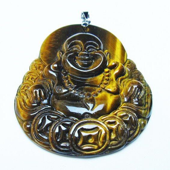イエロータイガーアイ ペンダント 布袋様 タイガーアイ 一点物 メール便可 [M便 1/20] 112-11487