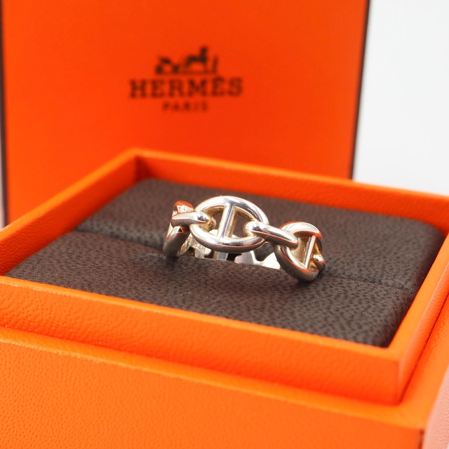 HERMES 約12号 シェーヌダンクル アンシェネ リング シルバー925 エルメス 付属品付