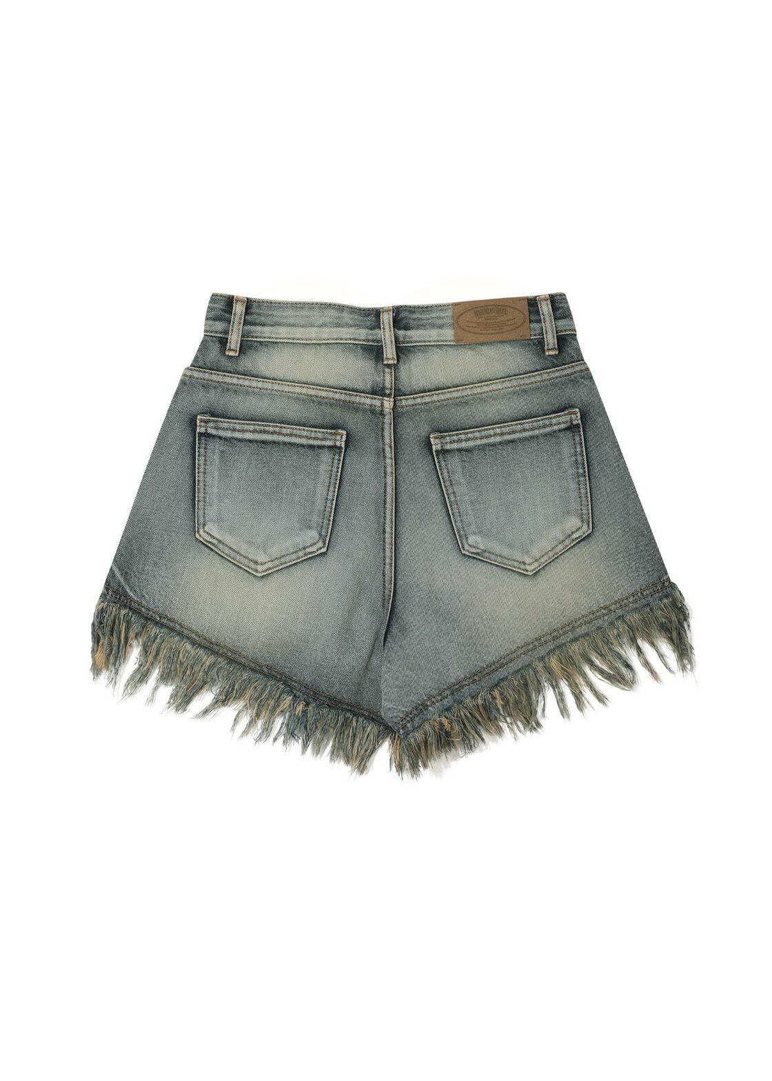 BOHEMIAN SEOUL] DAMAGE WASHING SHORTS, BLUE 正規品 韓国ブランド 