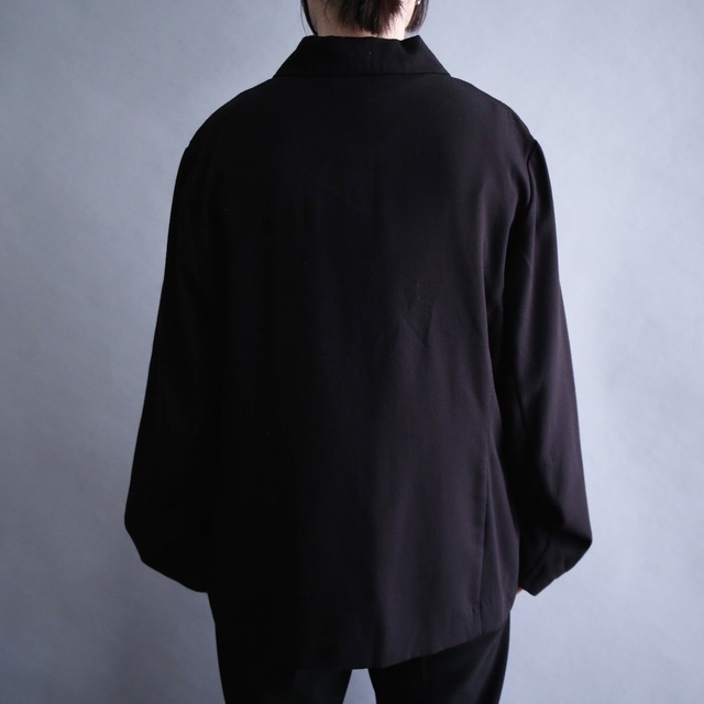 "刺繍"  flower art design black mode shirt jacket