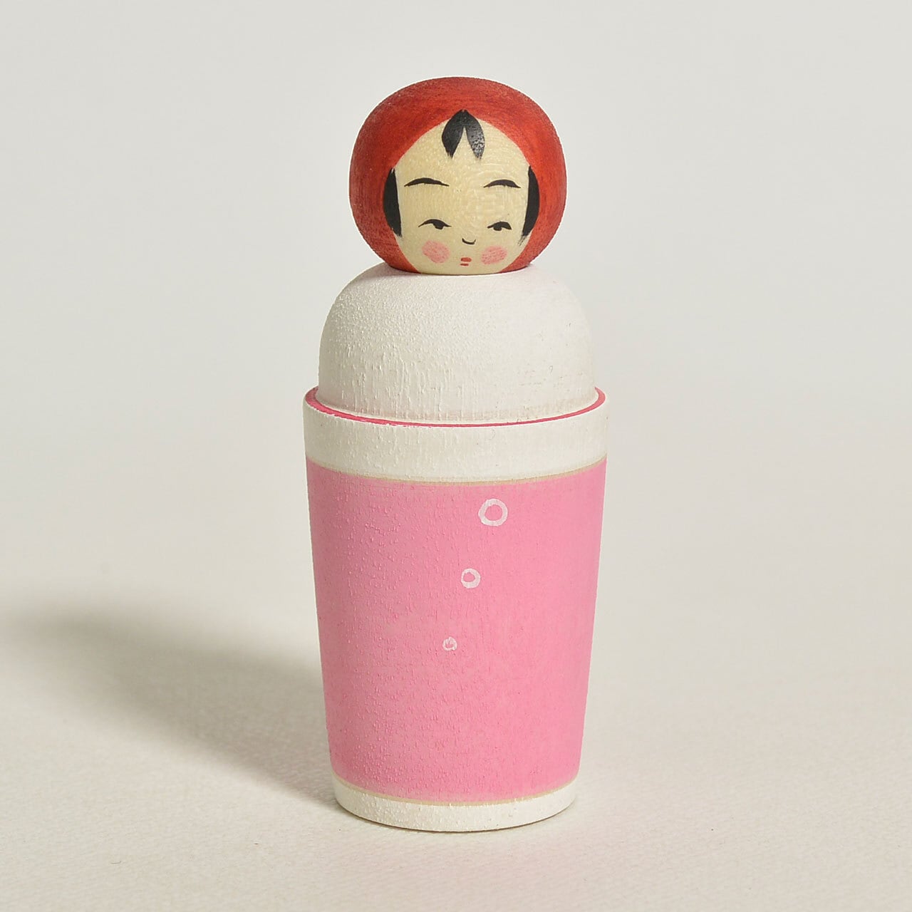 クリームソーダちゃんえじここけし 約2寸 約6cm 鈴木明 工人（作並系