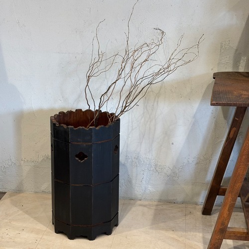 木製　傘立て　釣竿立てにも