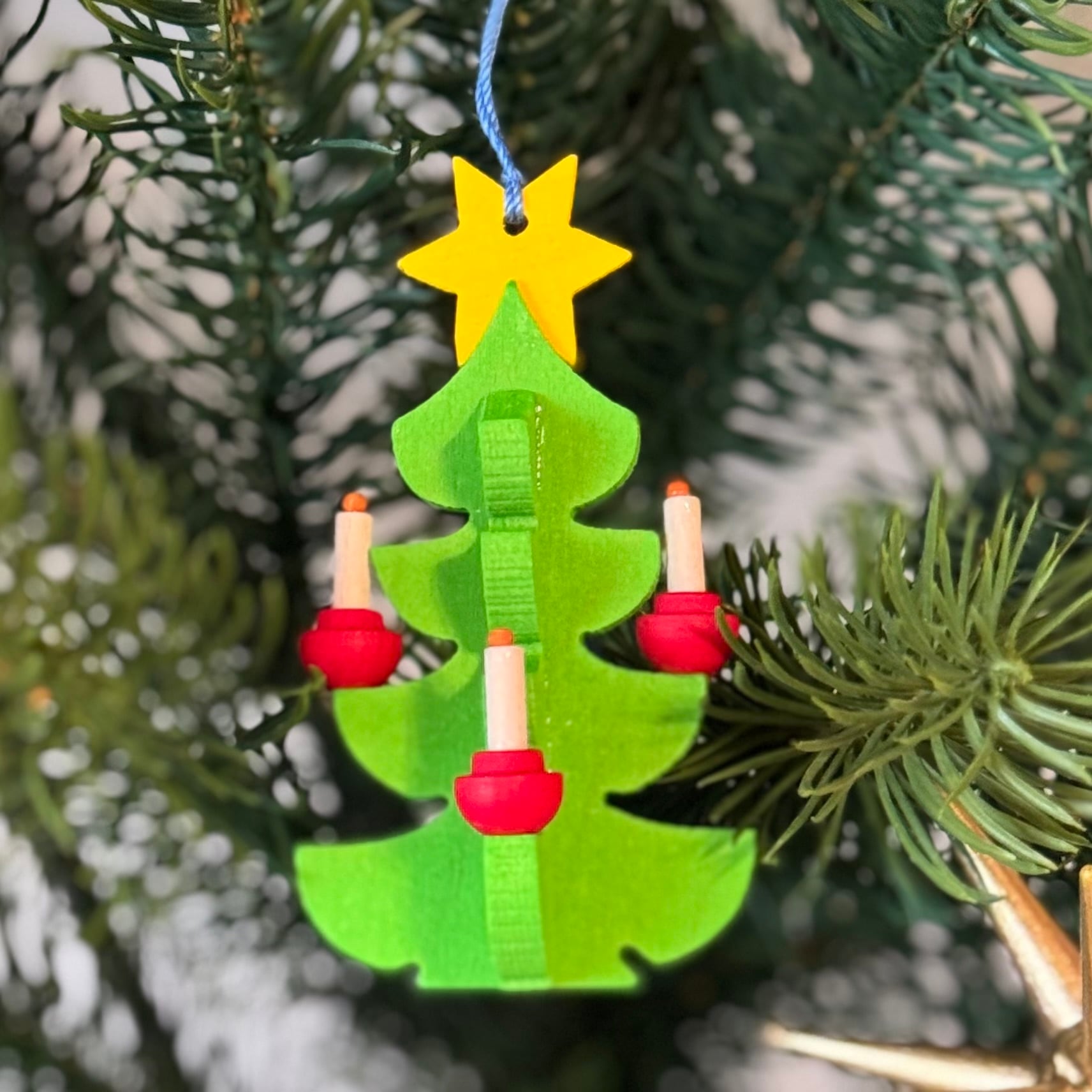 木製クリスマスオーナメント 6個セット ドイツ エルツ山地 ザイフェン