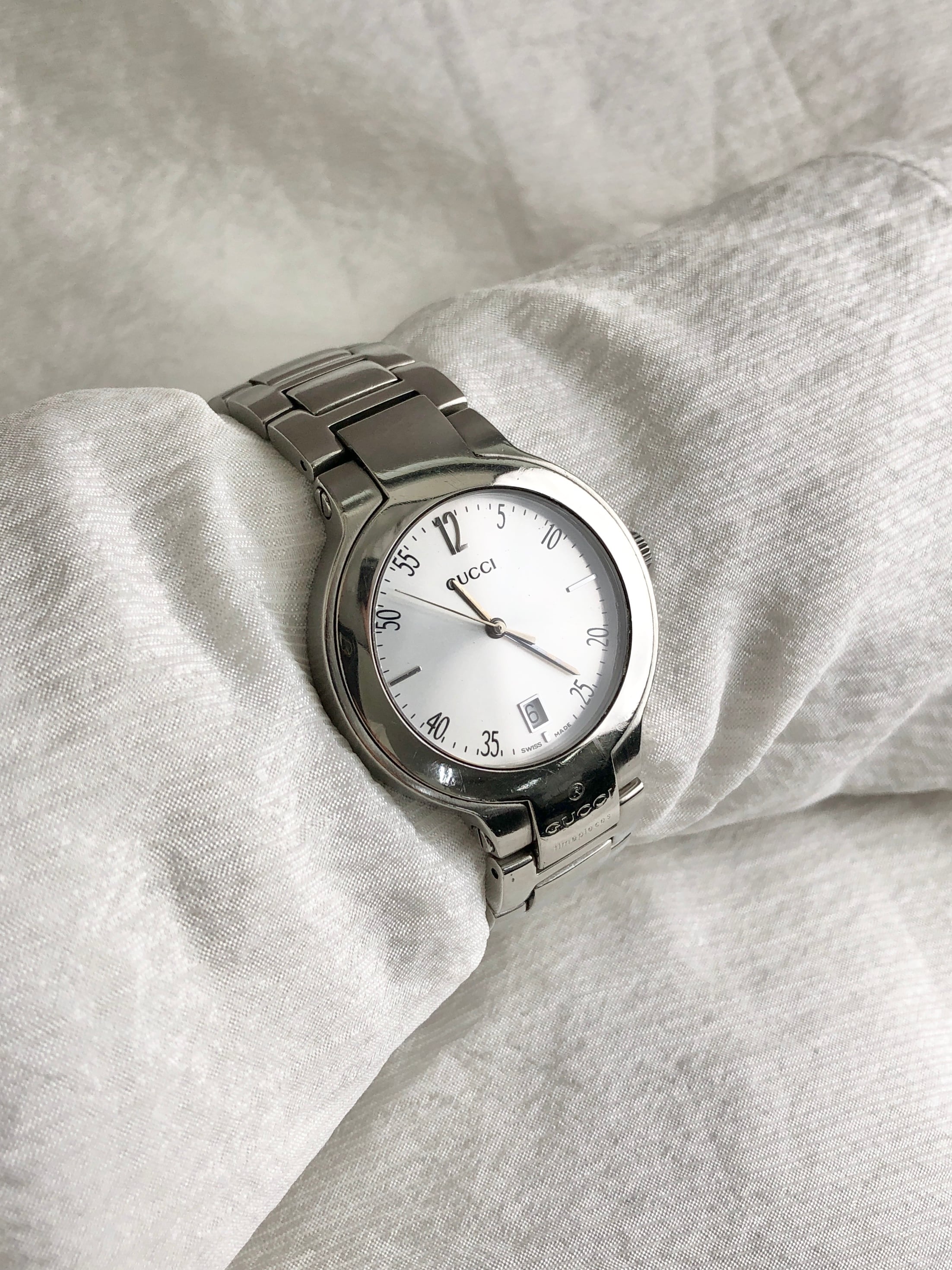 GUCCI グッチ 腕時計 シルバー ステンレススチール クォーツ 8900M vintage ヴィンテージ オールド bdju4h